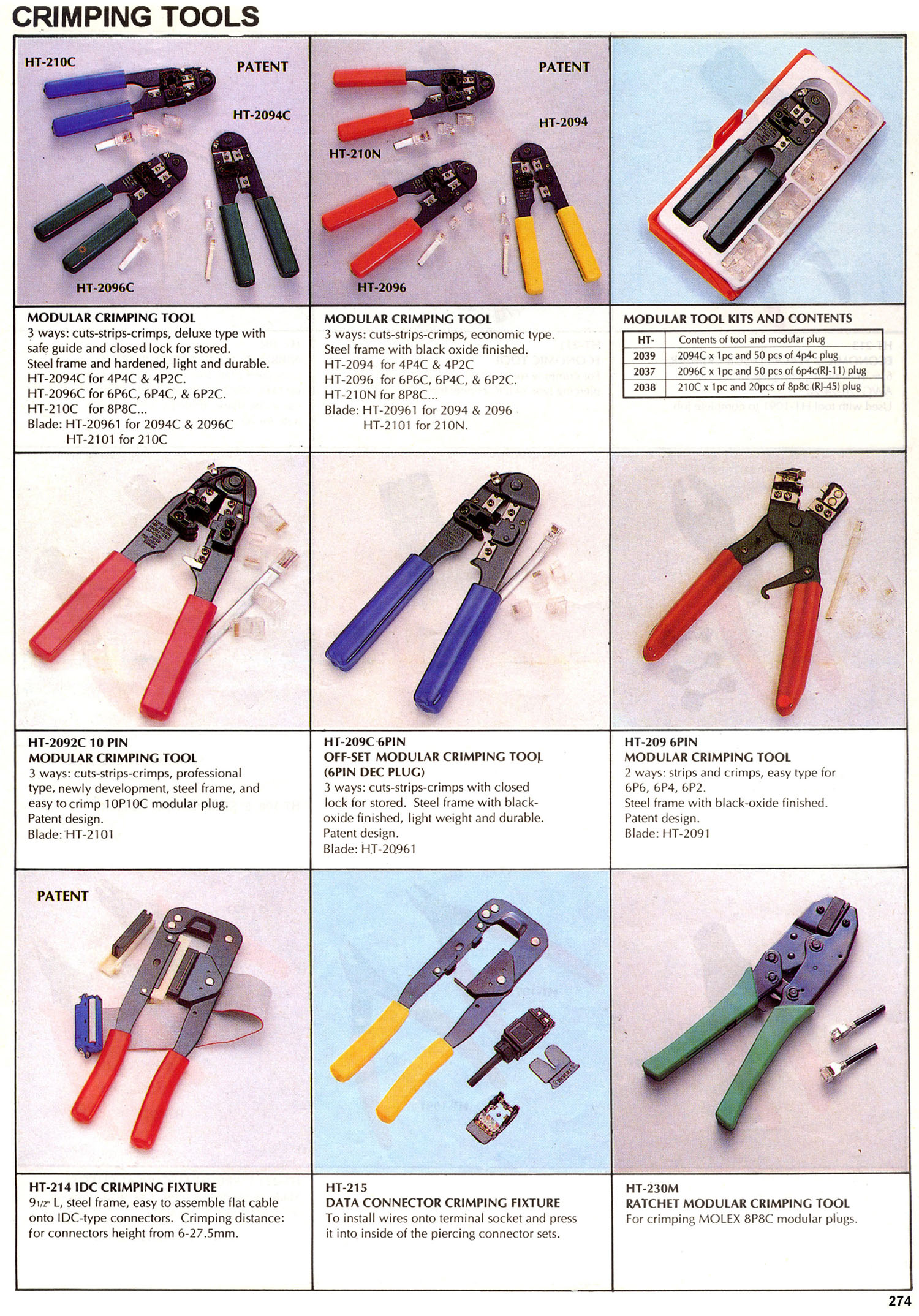 crimping tools p274