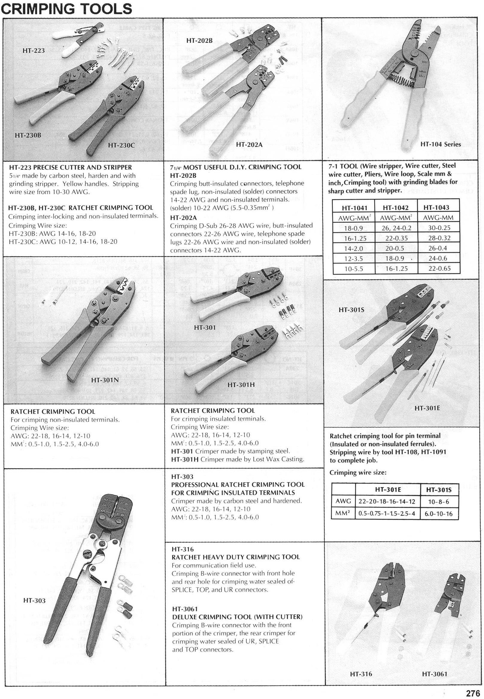 crimping tools p276