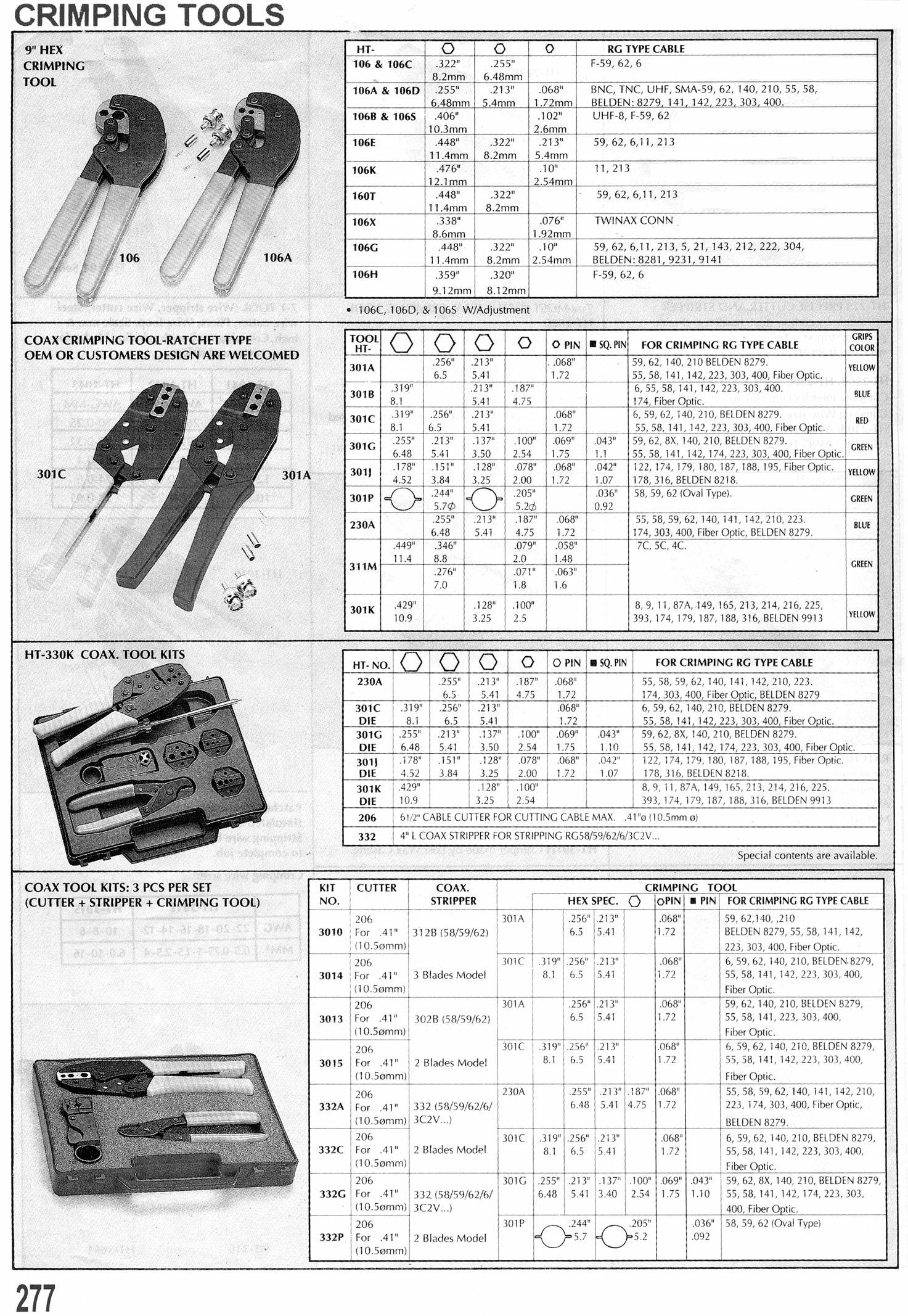 crimping tools p277